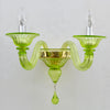 Aplique de Cristal de Murano Verde | Italia, Años 50