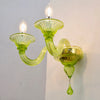 Aplique de Cristal de Murano Verde | Italia, Años 50
