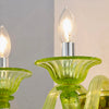 Aplique de Cristal de Murano Verde | Italia, Años 50