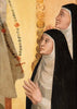 La Virgen del Rosario con Santo Domingo y Santa Catalina | Escuela Castellana, Siglo XVI