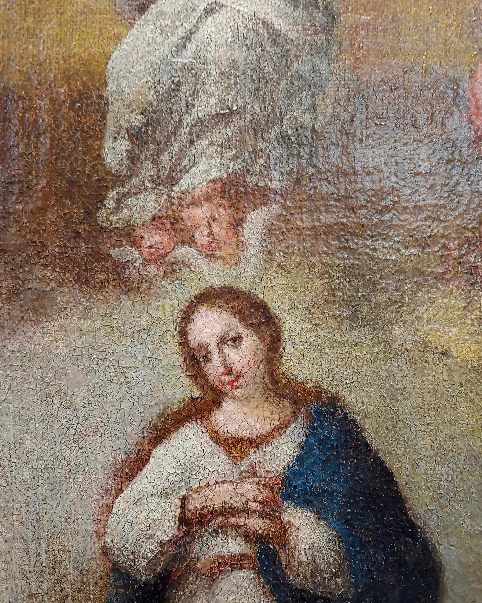 “Madonna rodeada de santos”| Italia Siglo XVII