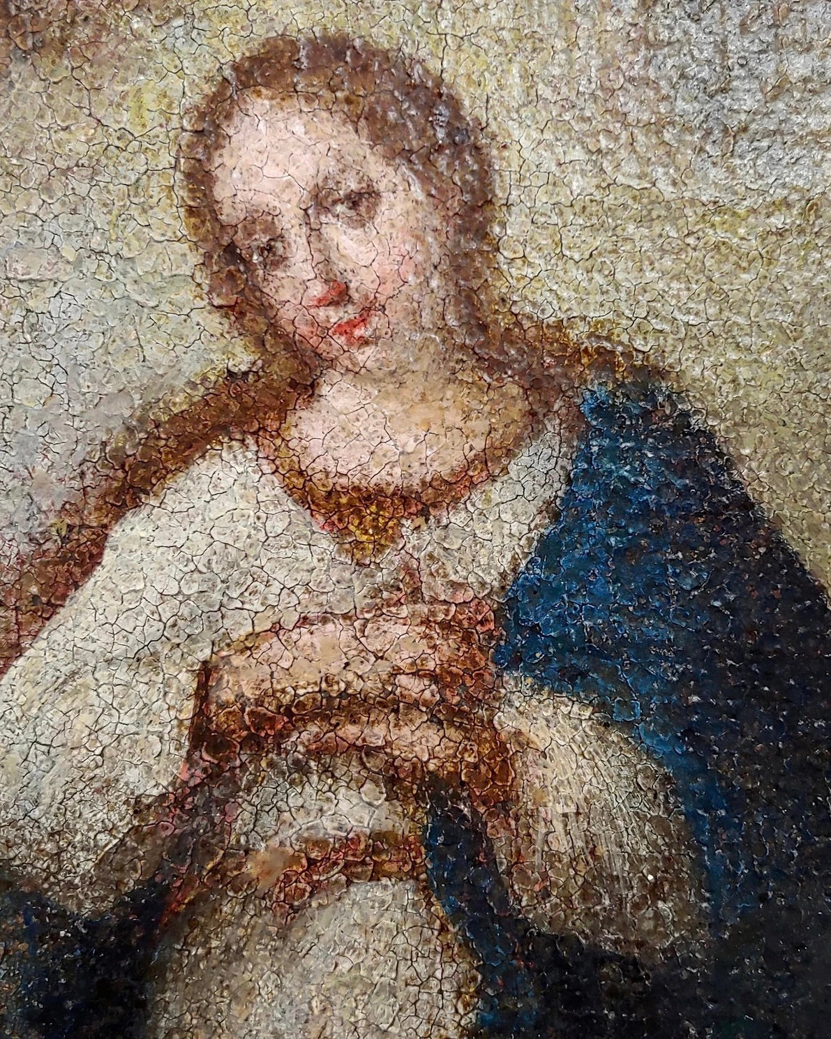 “Madonna rodeada de santos”| Italia Siglo XVII