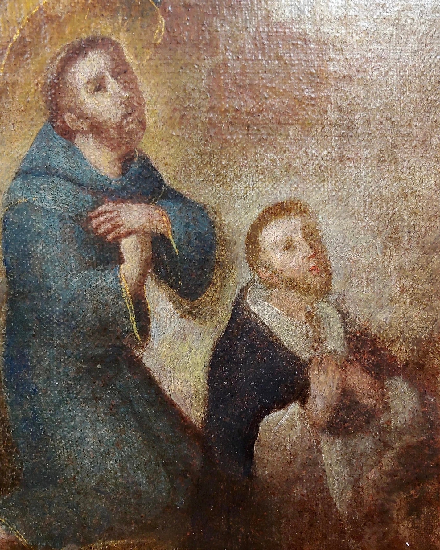 “Madonna rodeada de santos”| Italia Siglo XVII