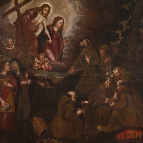 "La Adoración de los Santos" | Pintura Barroca Española Siglo XVIII