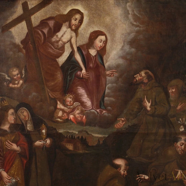 "La Adoración de los Santos" | Pintura Barroca Española Siglo XVIII