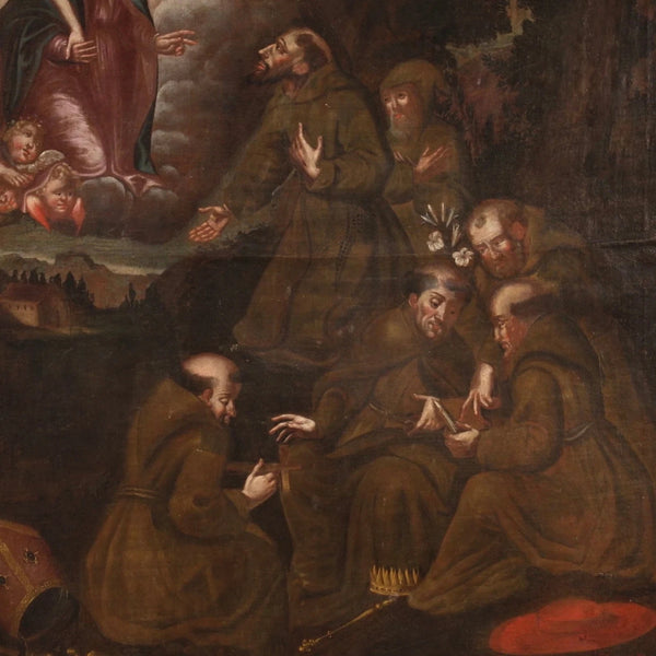 "La Adoración de los Santos" | Pintura Barroca Española Siglo XVIII