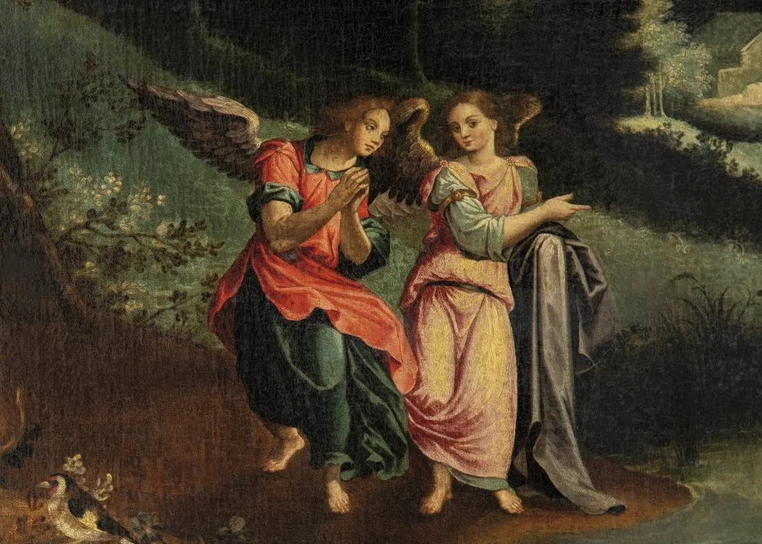 "Bautismo de Cristo" | Escuela Toledana, Principios Siglo XVII | Óleo sobre Lienzo