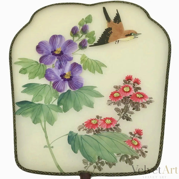 Abanicos Chinos de Seda Pintada a Mano en 1900