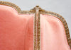 Sillón Francés Conversacional del Siglo XIX en Terciopelo Rosa