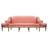 Sillón Francés Conversacional del Siglo XIX en Terciopelo Rosa
