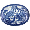 Colador de Loza Inglesa con Decoración Chinoiserie en Azul y Blanco, 1800