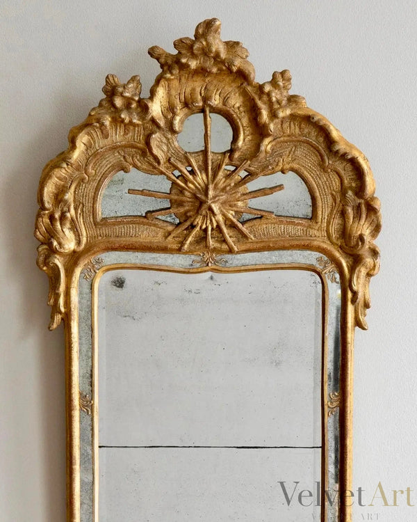 Espejo Rococó Sueco del Siglo XVIII con la Estrella Polar | Estocolmo, 1760
