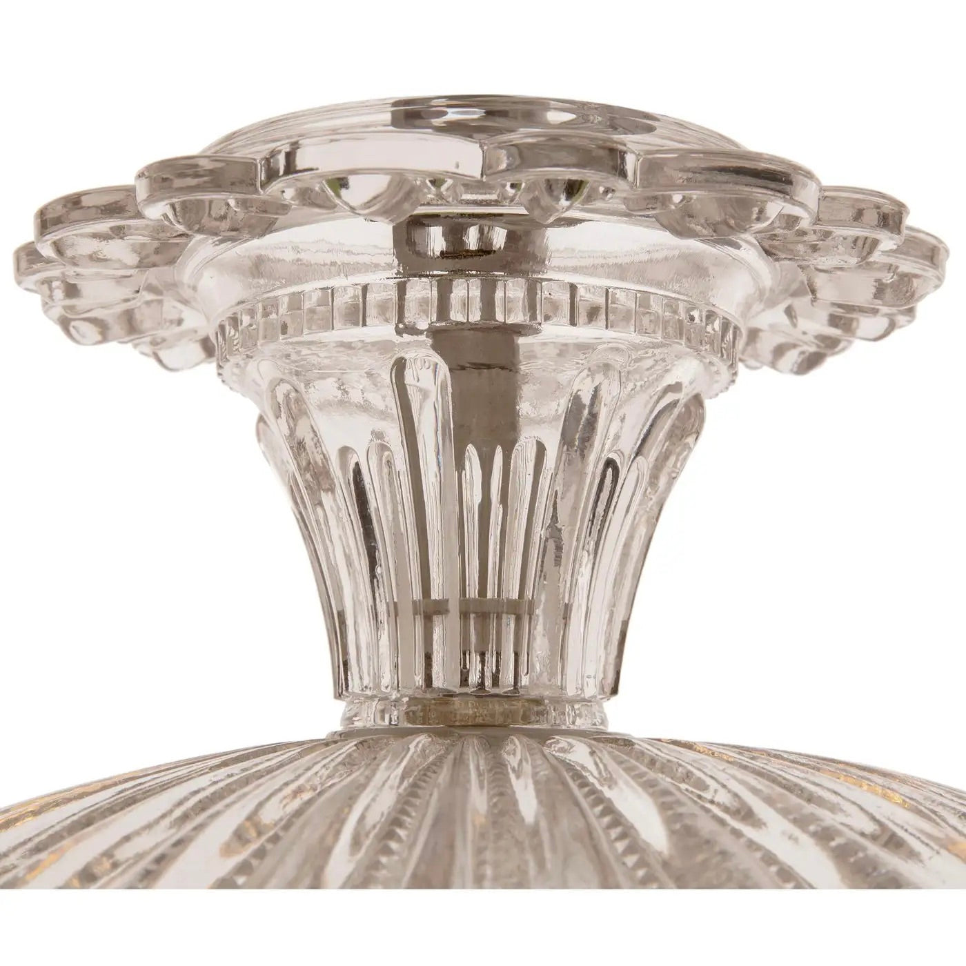 Plafonnier Luis XVI en cristal de Val Saint Lambert, Bélgica, siglo XIX
