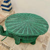 Mesa Verde de Mimbre “Elefante” de Diseño Artesanal