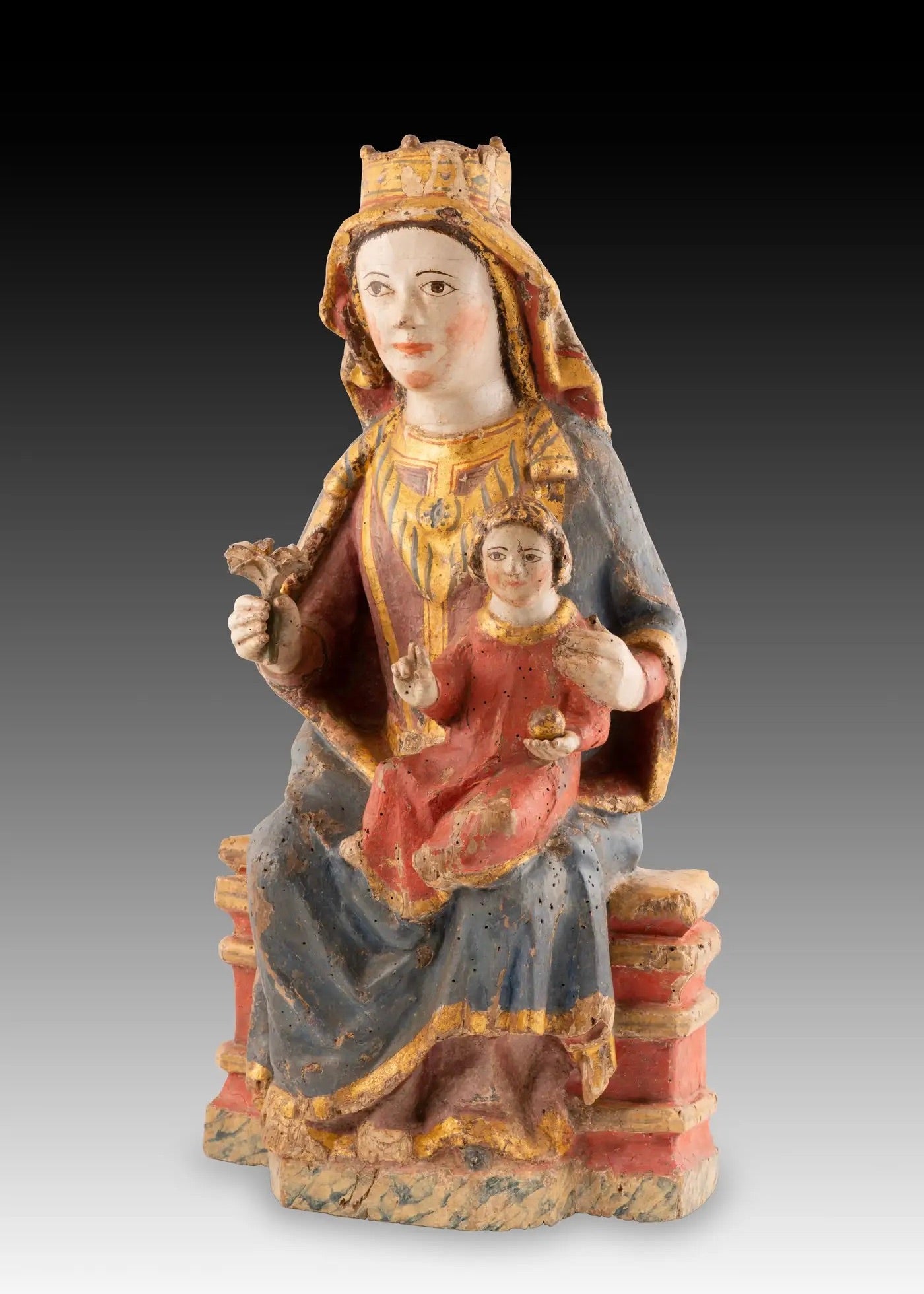 Virgen Entronizada con el Niño | Talla Gótica del Siglo XIV