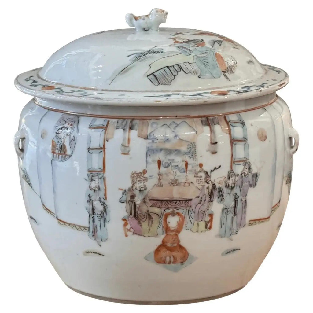 Jarra de Porcelana China con Tapa | Famille Rose, Siglo XVIII
