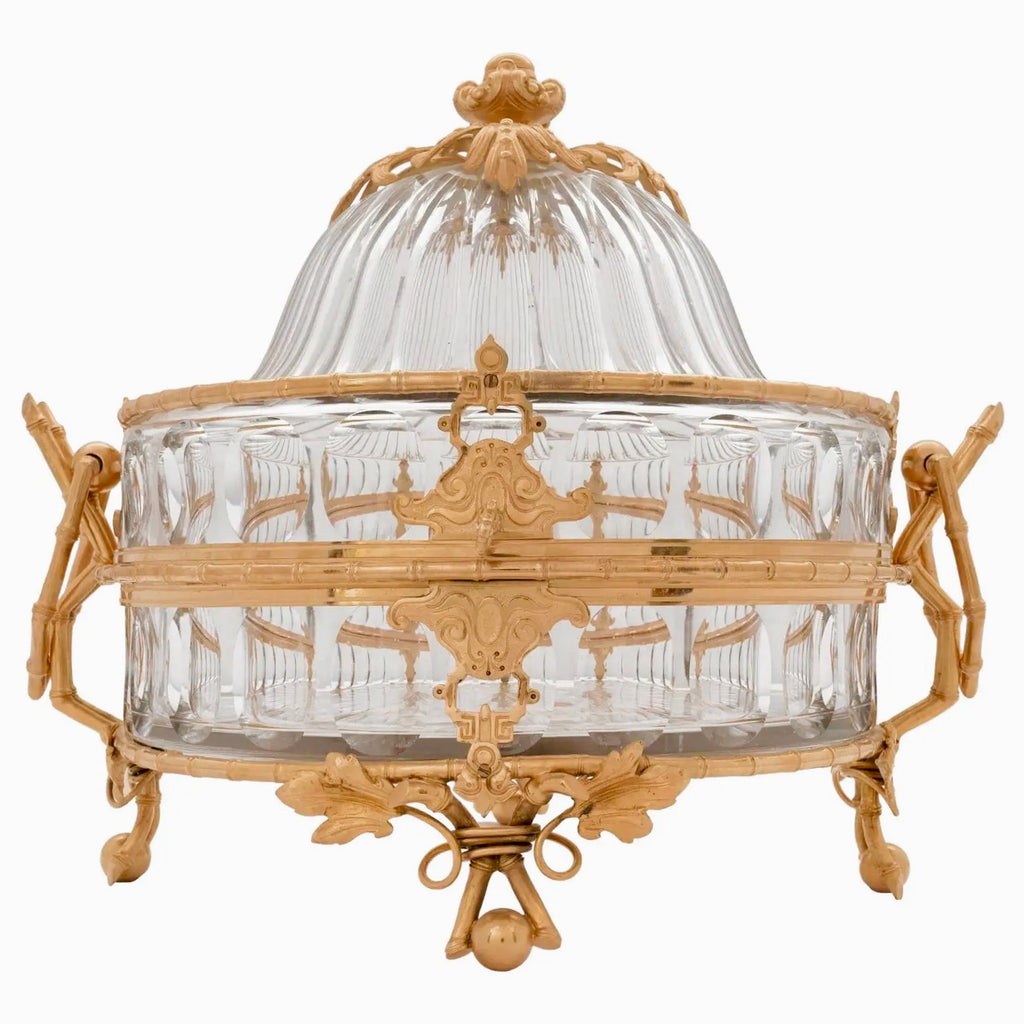 Centro Francés de Ormolu y Cristal del Siglo XIX