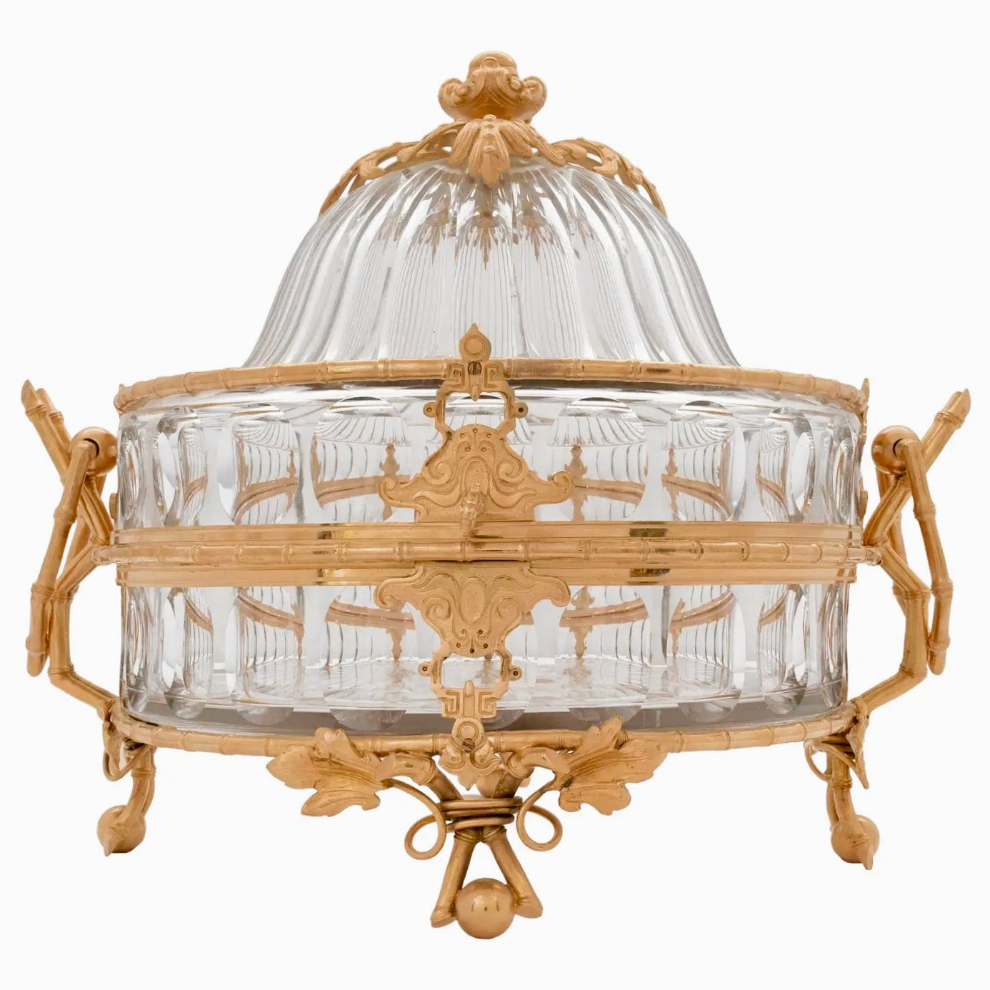 Centro Francés de Ormolu y Cristal del Siglo XIX