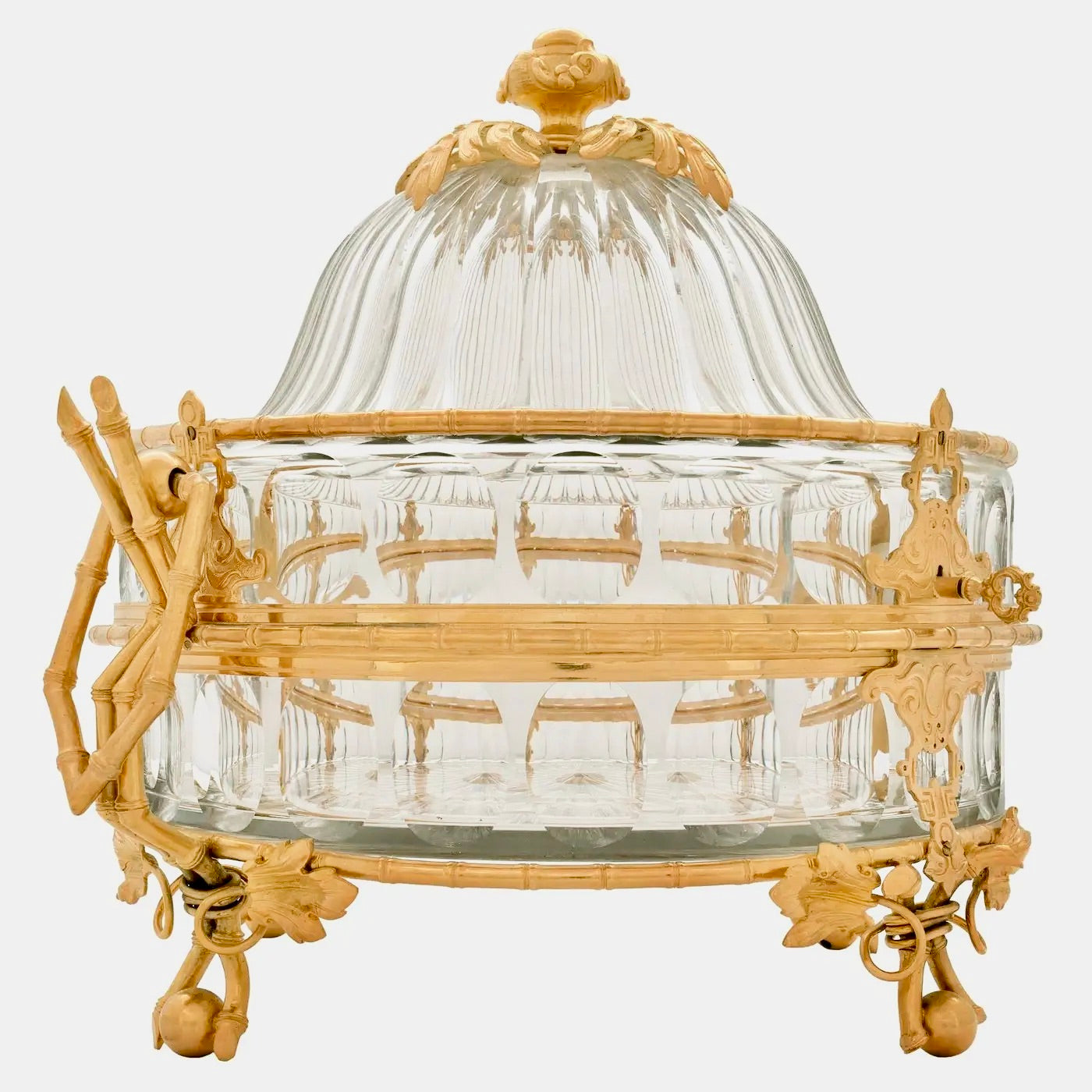 Centro Francés de Ormolu y Cristal del Siglo XIX