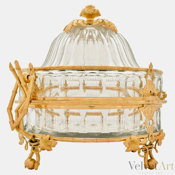 Centro Francés de Ormolu y Cristal del Siglo XIX