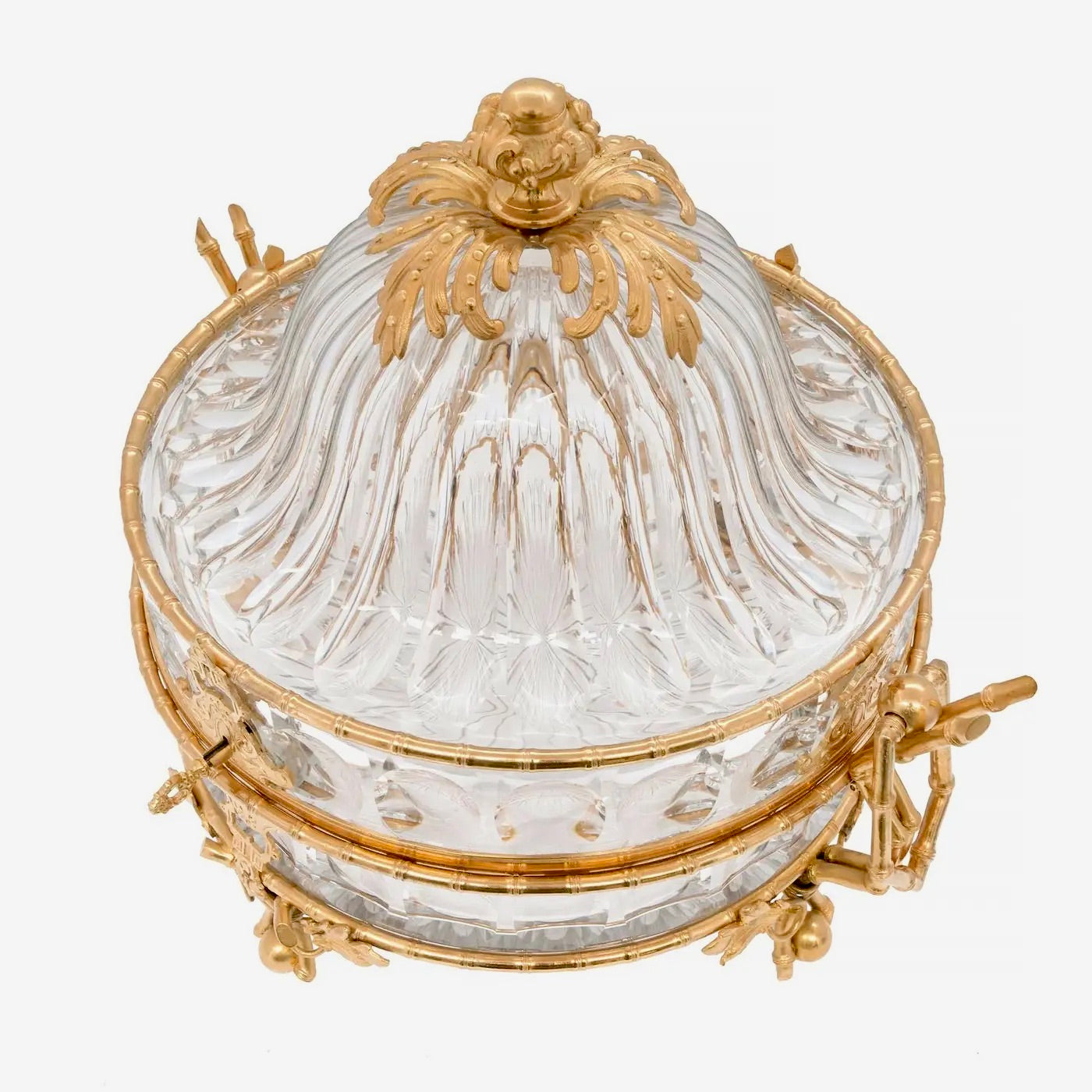 Centro Francés de Ormolu y Cristal del Siglo XIX