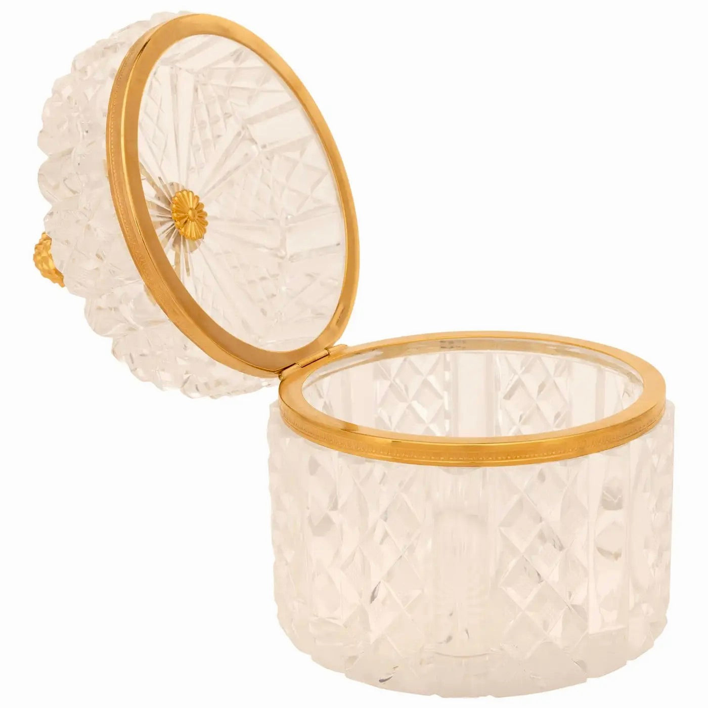 Caja Francesa de Cristal Baccarat y Ormolú del Periodo Charles X, 1830