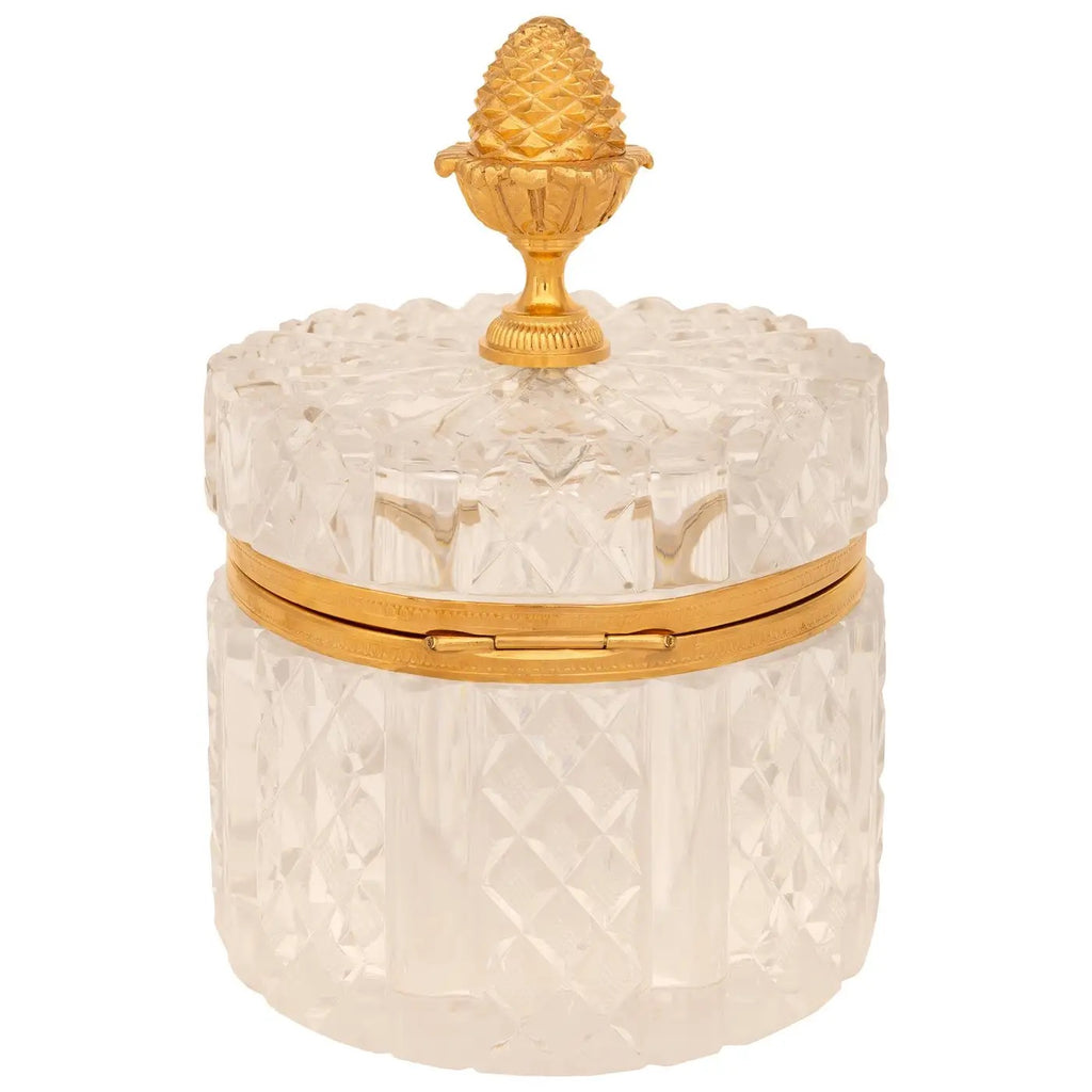 Caja Francesa de Cristal Baccarat y Ormolú del Periodo Charles X, 1830