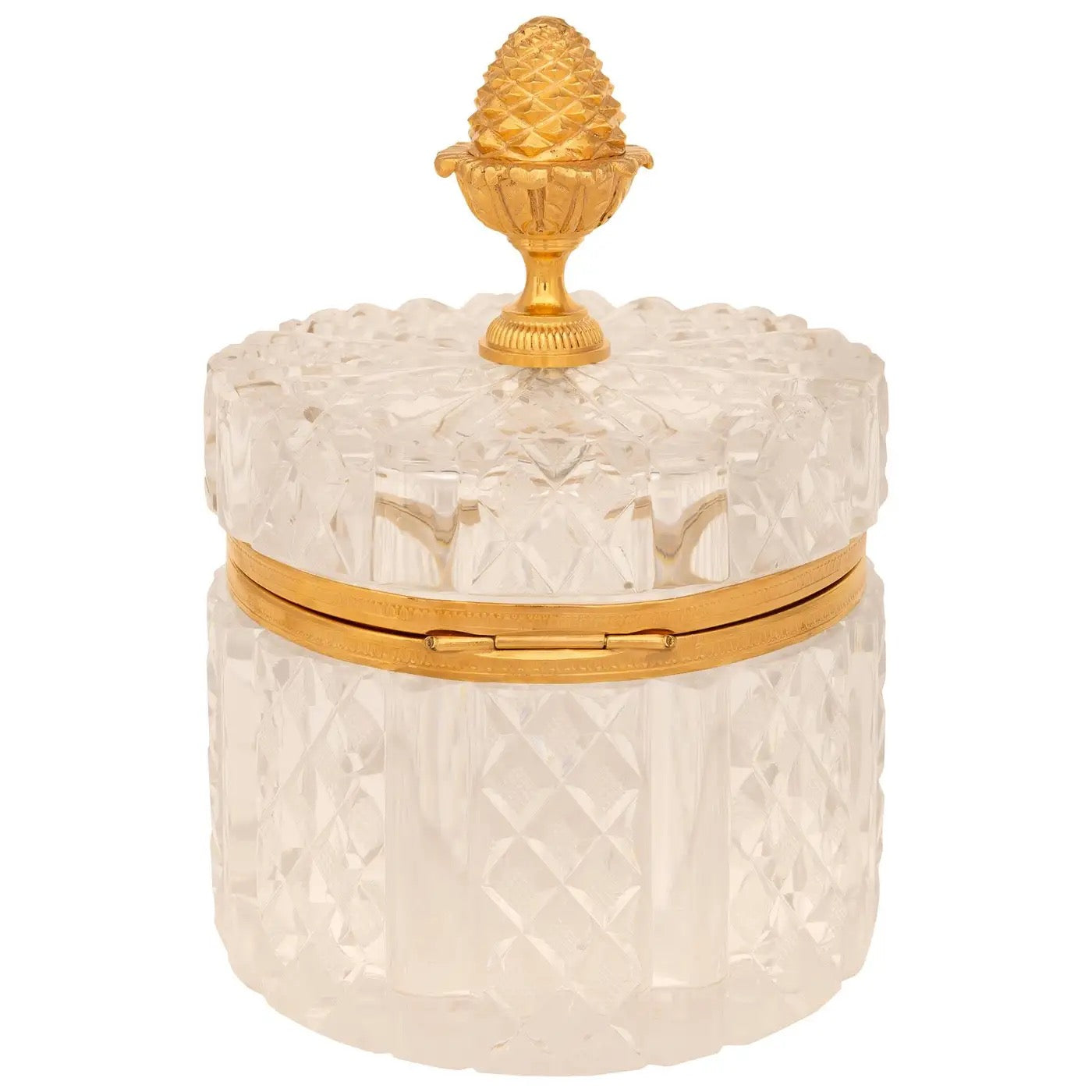 Caja Francesa de Cristal Baccarat y Ormolú del Periodo Charles X, 1830