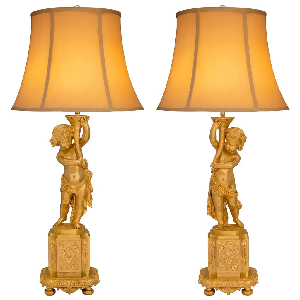 Lámparas Francesas en Ormolu | Estilo Luis XVI, Siglo XIX