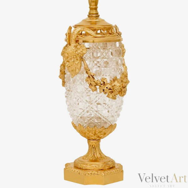 Lámparas Francesas Cristal de Baccarat y Ormolu Estilo Luis XVI de Siglo XIX