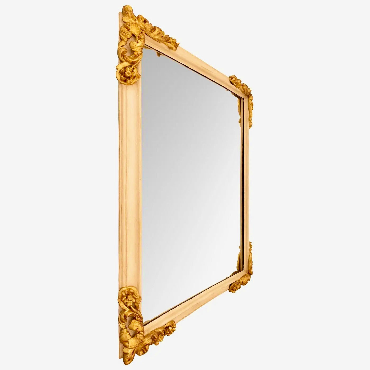 Espejo Dorado Barroco Italiano del Siglo XVIII – Patinado, con Placa Original