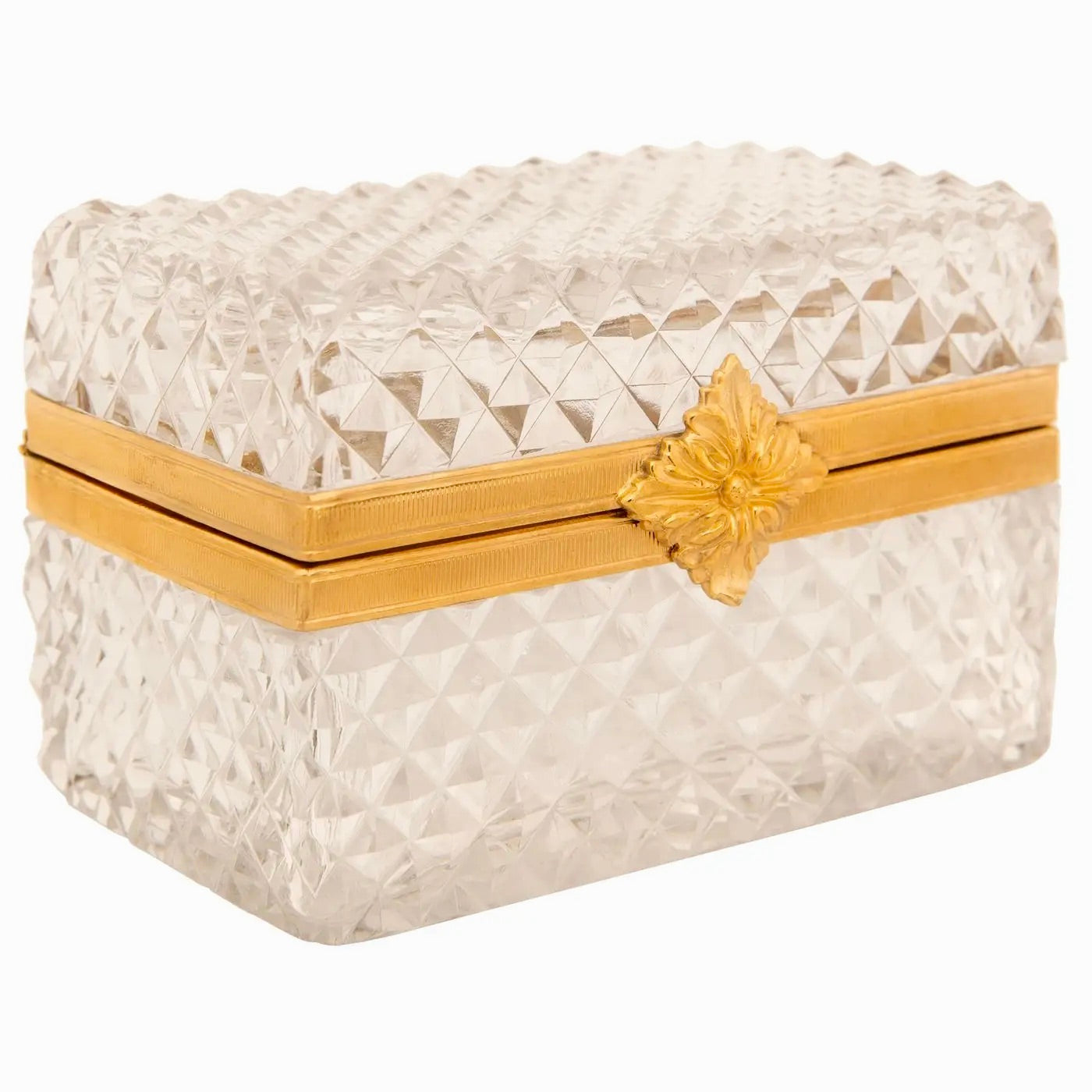 Caja Francesa del Siglo XIX en Cristal de Baccarat y Ormolu | Estilo Luis XVI