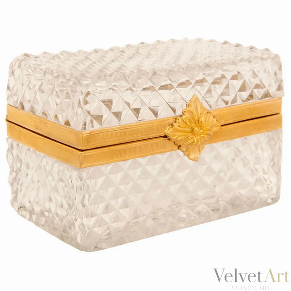 Caja Francesa del Siglo XIX en Cristal de Baccarat y Ormolu | Estilo Luis XVI