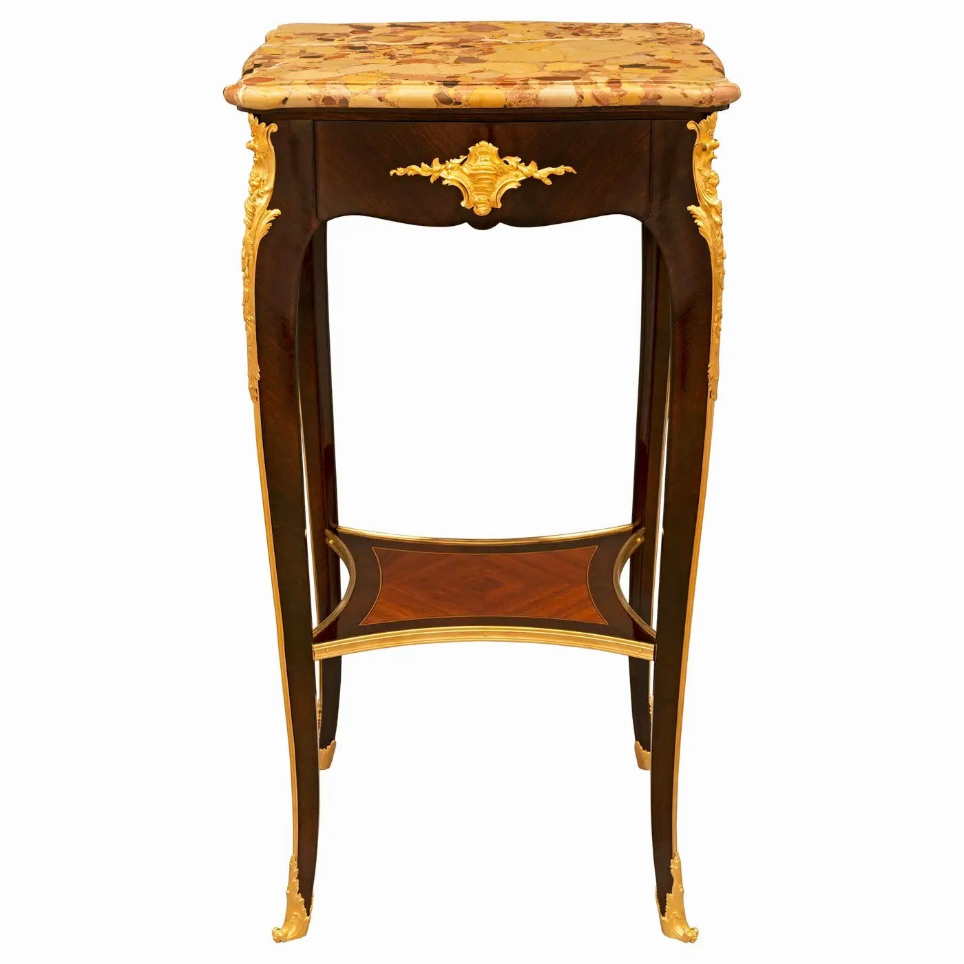 Mesa francesa Luis XV del siglo XIX con Brèche d’Alep