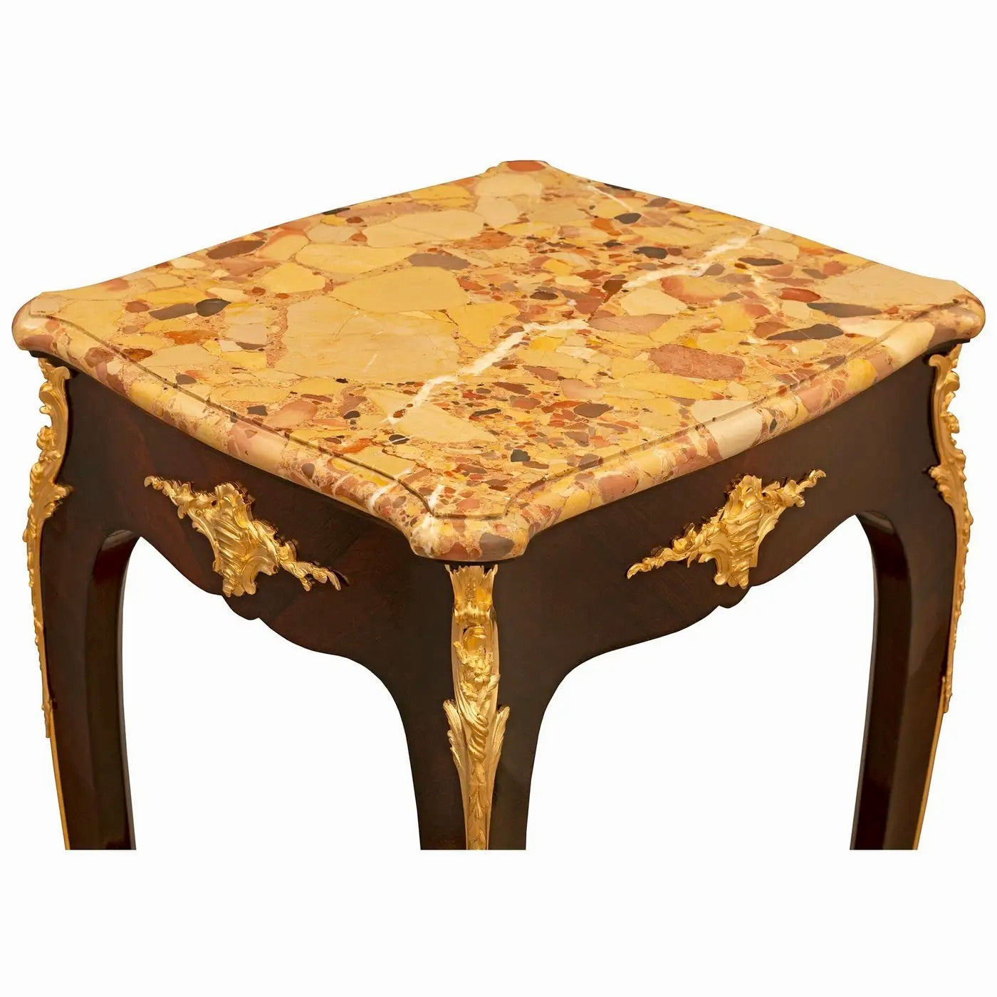 Mesa francesa Luis XV del siglo XIX con Brèche d’Alep