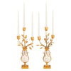 Candelabros Franceses Luis XVI en Ormolu y Mármol de Carrara del siglo XIX