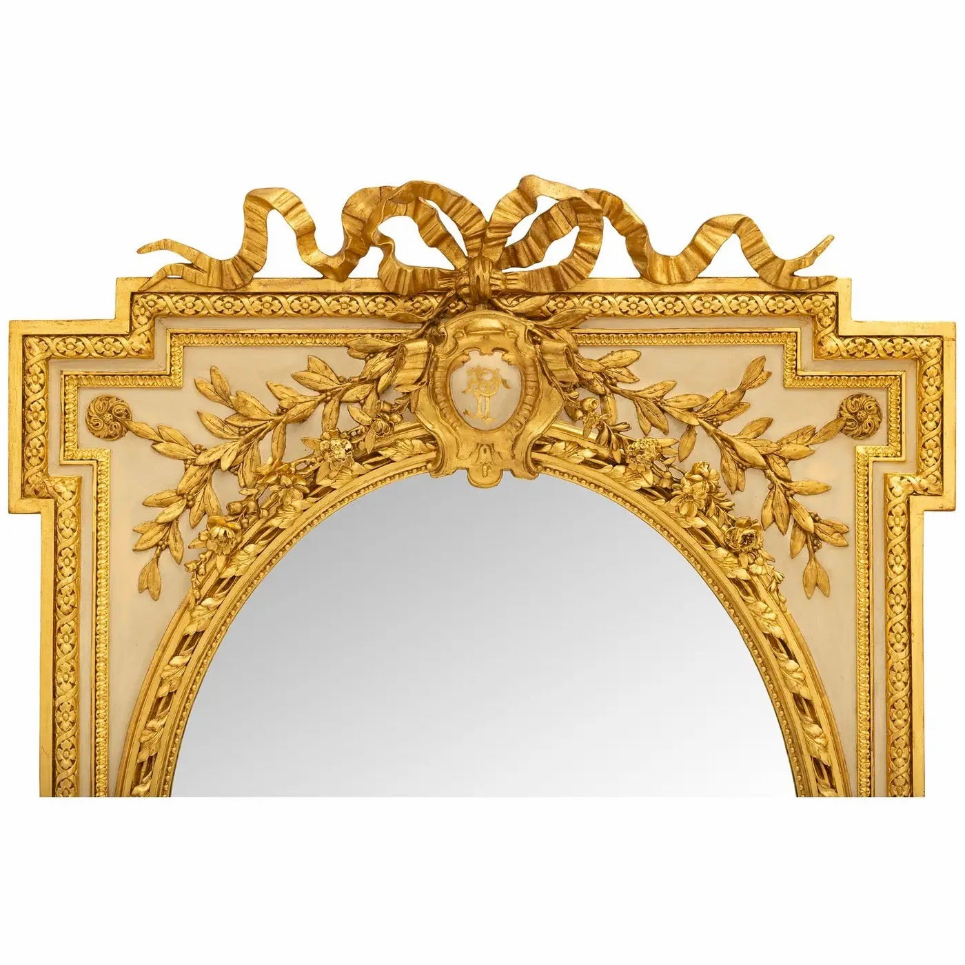 Espejo Francés Dorado Luis XVI del Siglo XIX