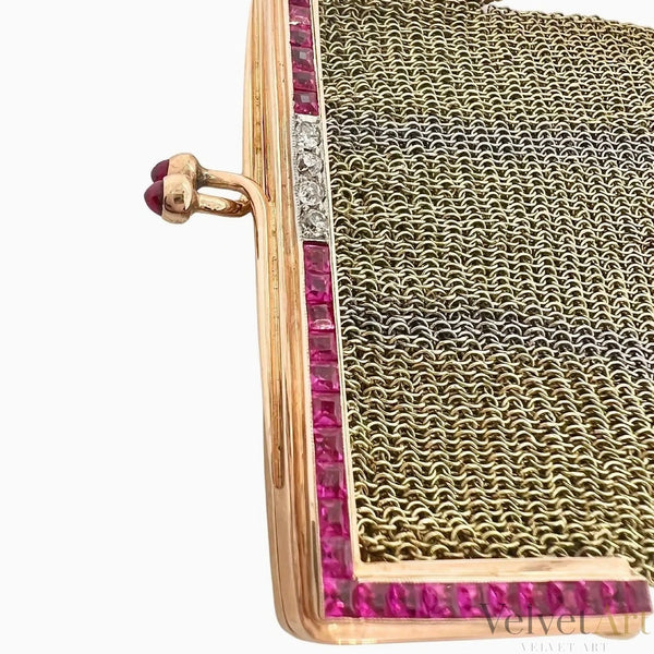 Monedero Art Déco de Oro con Diamantes y Rubíes | París, 1920