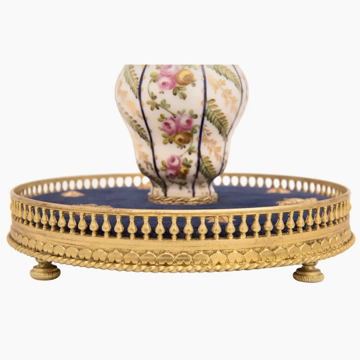 Tintero Francés de Porcelana de Sèvres y Ormolú  | Siglo XIX, Estilo Luis XVI