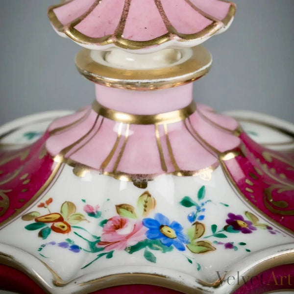 Juego de Tocador Francés Elbee | Porcelana Pintada a Mano, 1900