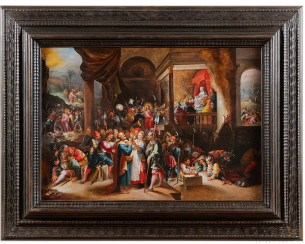 La Negación de San Pedro | Hieronymus Francken III | Escuela de Amberes del Siglo XVII