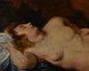 Círculo de Van Dyck: "Júpiter y Antíope" | Óleo Flamenco del Siglos XVII-XVIII