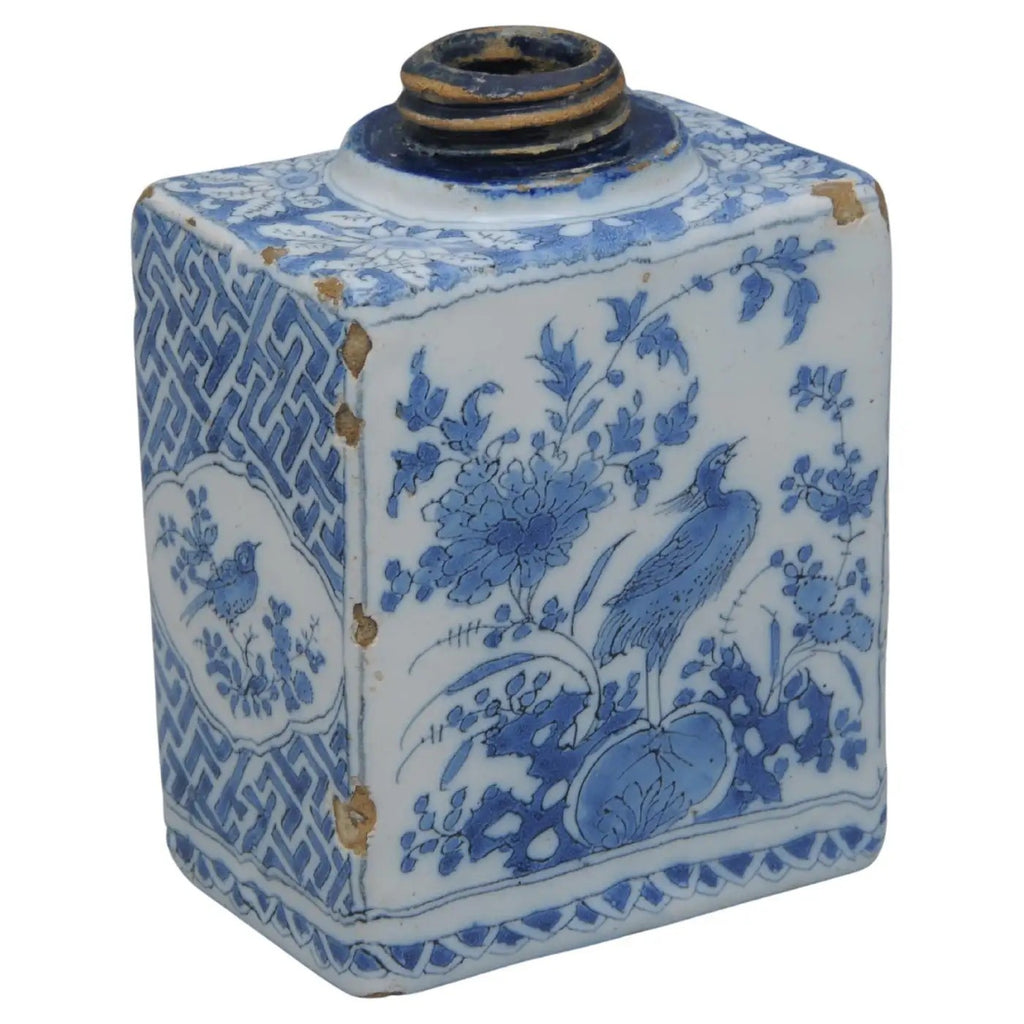 Bote de té de Delft del siglo XVII | Estilo Chinoiserie