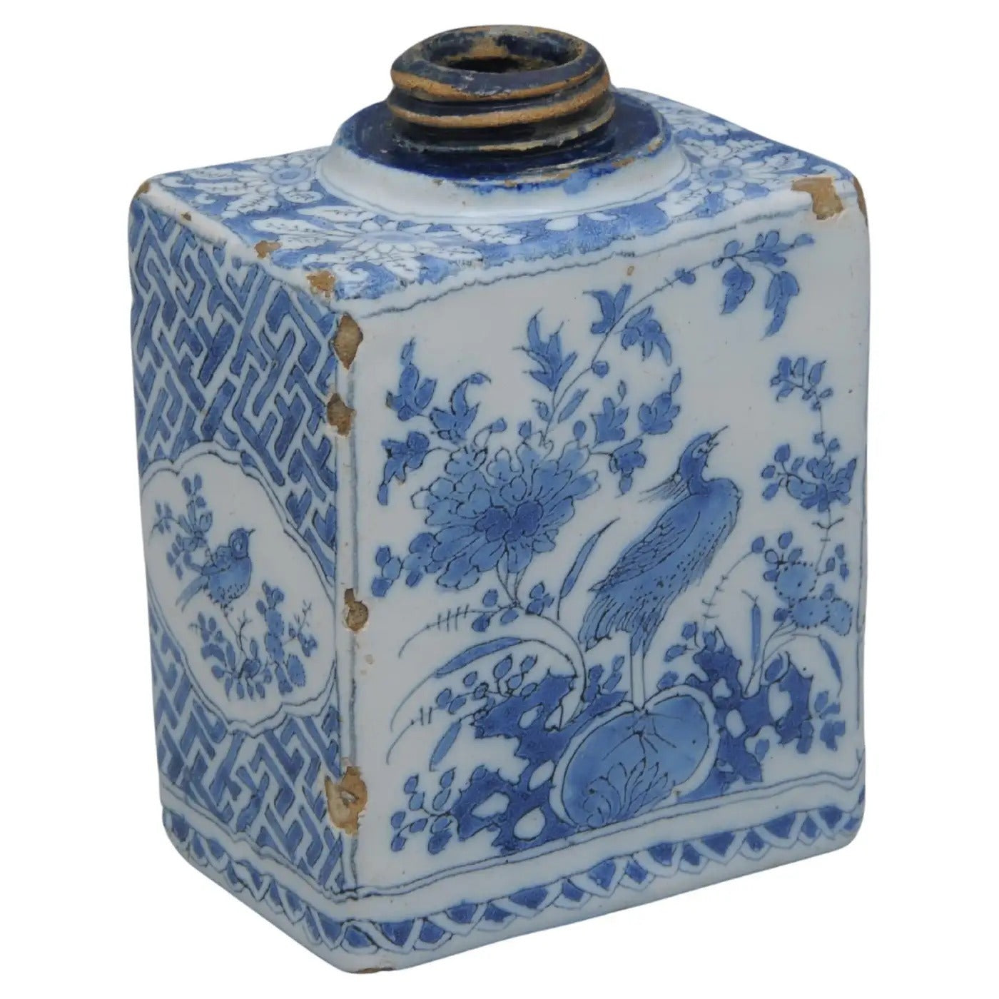 Bote de té de Delft del siglo XVII | Estilo Chinoiserie