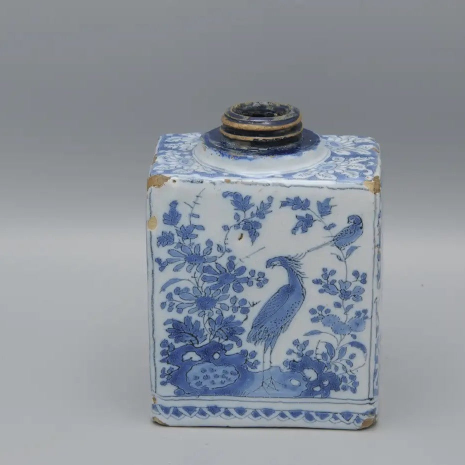 Bote de té de Delft del siglo XVII | Estilo Chinoiserie