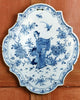 Cartela de Delft con Dama en Jardín Chinoiserie (1750–1775)