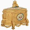 Caja joyero francesa de porcelana de Sèvres y ormolú, estilo Luis XVI, siglo XIX