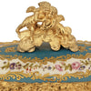 Caja joyero francesa de porcelana de Sèvres y ormolú, estilo Luis XVI, siglo XIX