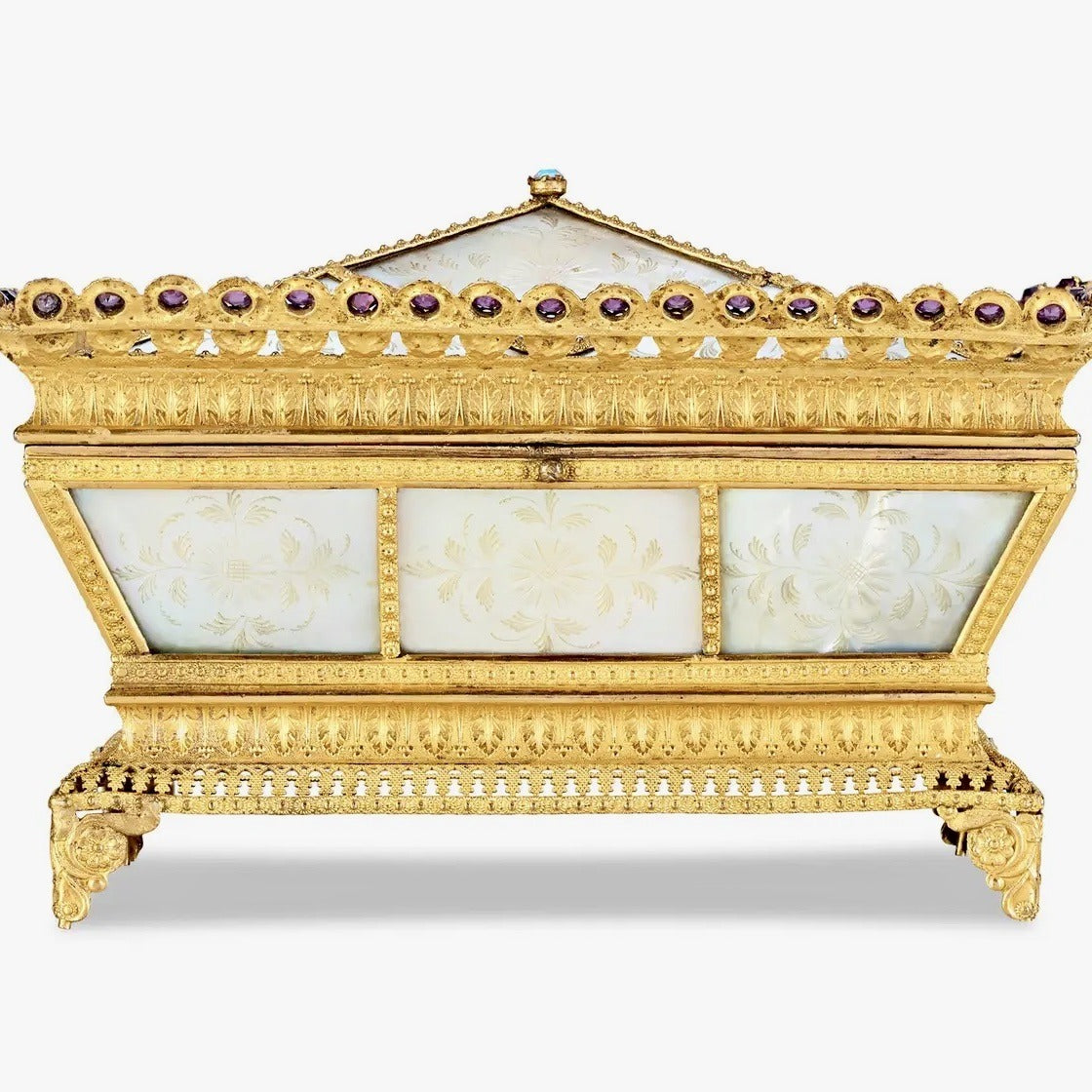 Costurero Palais Royal en Nácar y Bronce Dorado: El París del Siglo XIX