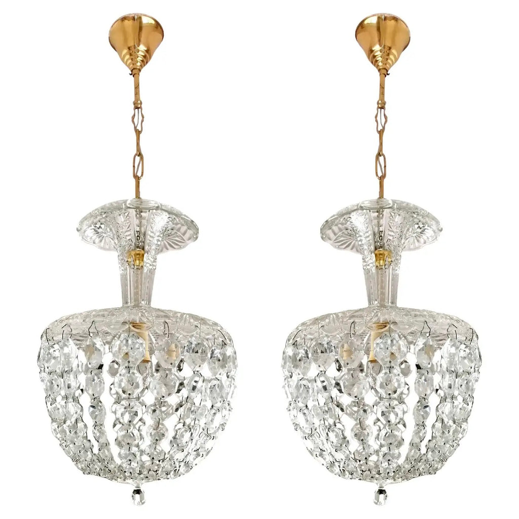 Lámparas Francesas Estilo Baccarat Art Deco 1920